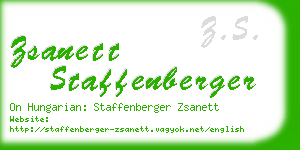zsanett staffenberger business card
